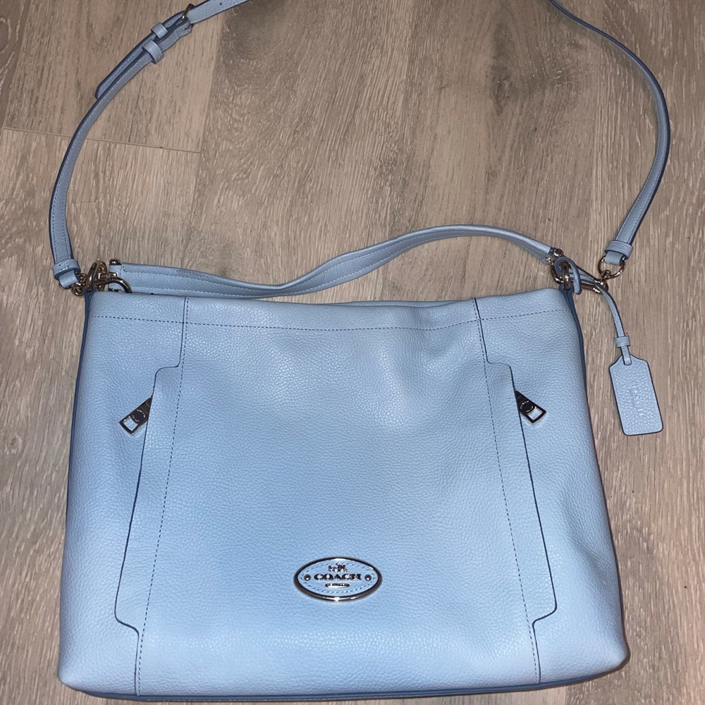 Coach scout hobo in pebble leather